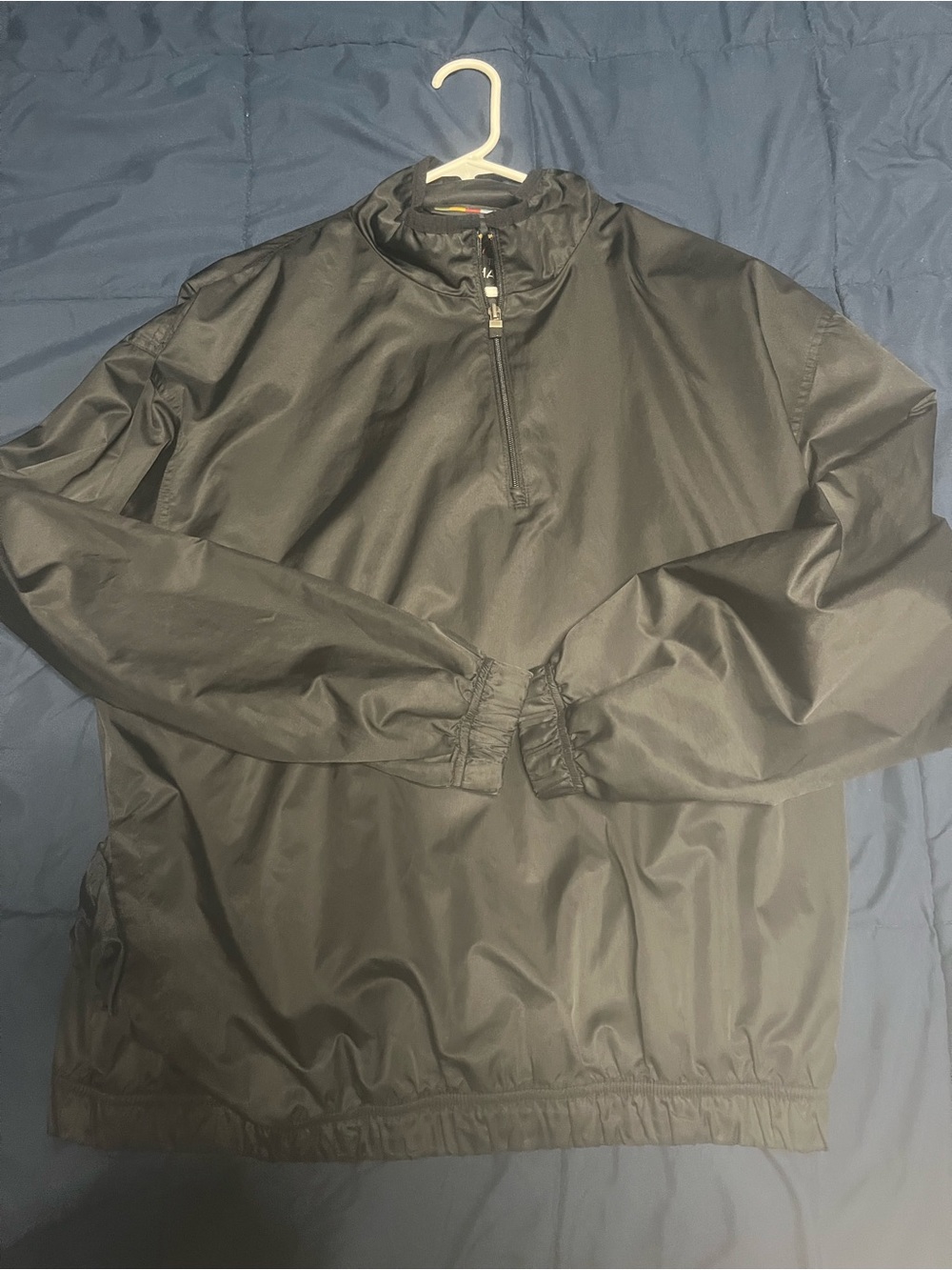 Greg Norman Collection Black Half-Zip Windbreaker